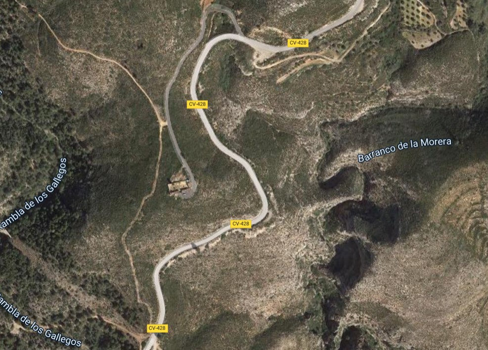 mapa de refuerzo del firme de la demarcación de buñol